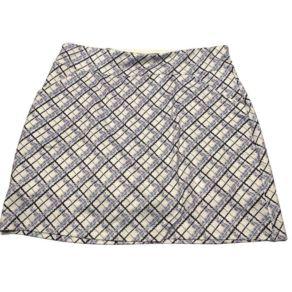 Kate Lord Ladies sz Lg Tennis Golf Pickleball skort stretch pull on Geometric
